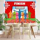 Marathon Party Backdrop 7x5ft Finishing The Marathon Personal Record Running Race Runner Celebration PR Decorations Photography Background Can Doodle Banner Photo Studio Props
