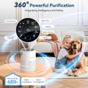 FULMINARE Air Purifiers for Home Bedroom Up to 680 Ft, with H13 HEPA Air Purifier, 360 Intake for Pet Hair, Smoke, Odors. Features 3 Speeds, Timer, 24dB Quiet & Night Light, (White)