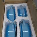 LOVECASA Mini Cocotte Set, 12 OZ Small Casserole Dishes with Lids, Soup Bowls With Handles, Individual Ramekins, Oven, Microwave & Dishwasher Safe, Set of 4, Blue