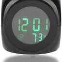 Projection Clock for Bedroom Ceiling - Digital Alarm Clock with Adjustable Projector, LED Display Indoor Thermometer, Voice Talking Report, Snooze & Sleep Timer, USB or Battery Powered