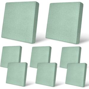 pickyNproud 8Pcs Patio Cushion Covers Stretch Outdoor Couch Cushions Slipcovers Replacement Washable Furniture Protector with Elastic Bottom Sofa Chair Seat Cover, Light Green