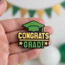 Graduation Silicone Mold, Cap and Gown Theme Fondant Mold Graduation Cake Decorating Mold for DIY Fondant Clay Craft