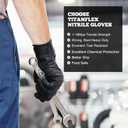 TitanFlex Disposable Nitrile Exam Gloves, 6-mil, Black, Heavy Duty, Latex Free, Food Safe for Cooking & Food Prep, XL