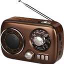 Gelielim Portable Radio AM FM SW, Bluetooth Speaker Retro Radio, Support USB/TF Card,Best SoundEasy to OperateRechargeable Battery Operated, Suitable for Indoor&Outdoor, Gift for Parents