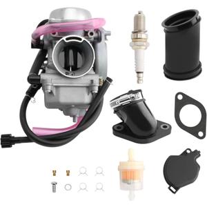 Carburetor Compatible with 2001 2002 2003 2004 2005 Arctic Cat 250 300 2x4 4x4 ATV Quad Carb with Rubber Airbox & Intake Manifold Boot (Carburetor with Intake Manifold Boot)
