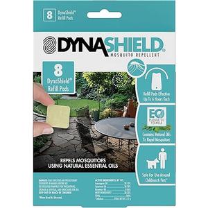 DynaShield Repellent Refill Pads - Official Refill Pads for DynaShield Mosquito Repellent - DS1000R8SR, 8 Pack