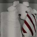 Yookeer 3 Pcs Christmas Throw Pillows Peppermint Candy White Snowflake Shape Cushion Ho Ho Rectangular Decorative Christmas Pillows Stuffed Plush Xmas Holiday Decorations for Bed Home Sofa Couch