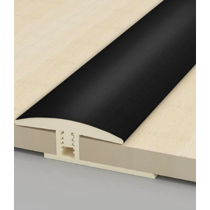 6 Pcs Floor Transition Strip,T Moulding for Laminate Flooring Planks,Wood Grain Transition for Carpet,Floor,Tile (Black, 29 x 1.6 inch)