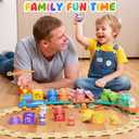 Toddler Boy Girl Toys 1-2-3, Train Set for Toddlers 2-4 with Music & Light, Toys for 1 2 3 Year Old Boy Girl, Counting Matching Sorting Montessori Learning Toy, 1 2 3 Year Old Boy Girl Birthday Gifts