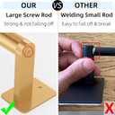 Bathroom Towel Bar, 24 Inch Towel Racks for Bathroom Wall Mounted, Heavy Duty Bath Hand Towel Holder Organizer, Modern Home Decor Towel Rod Bathroom Hardware Accessories, Gold