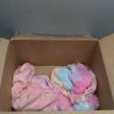 PERFEMET 3 Pcs Faux Fur Pink Comforter Set Queen Fluffy Shaggy Tie Dye Bedding Set for Girls Colorful Rainbow Ultra Soft Plush Velvet Furry Bedding Quilt Set (Pink, Queen)