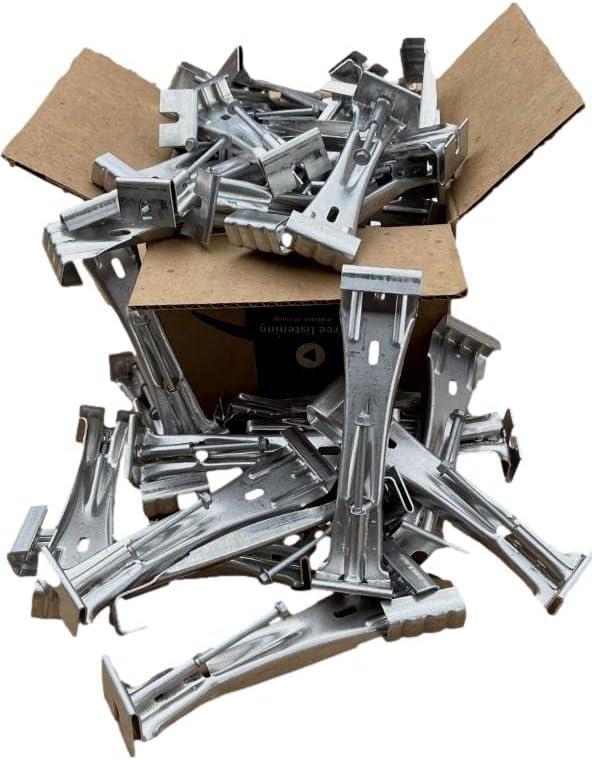 6 Inch Quick Hidden Rain Gutter Hanger Bracket Incudes Pre-Inserted Screw (25 Pack)