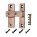 uxcell 180 Degree Positioning Gate Latch, Zinc Alloy Flip Sliding Barn Door Lock with Handle, Heavy Door Latches for Barn Cabinet Wood Fence Garage, (Red)