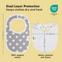 8-Pack Organic Baby Bibs for Boys, Girls - Soft Cotton Drooling and Teething Bibs for Baby Girl & Boy, Extra Absorbent, Easy to Clean & Put On for Toddler, Newborn, Infant 0-24 Months (Grayscape)