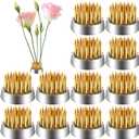 WUWEOT 12 Pack Flower Frog Holder, Kenzans Round Flower Arranger Mini Frog Floral Frog Pins, 0.9 Inch Flower Pin Holder Fixed Tools for Small Vase Ikebana Decoration Supplies