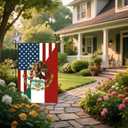 Mexico and Ameri-ca Frendship Garden Flag 12X18 Inch Mexican Burlap Flag for Garden Yard Room Outdoor Decor