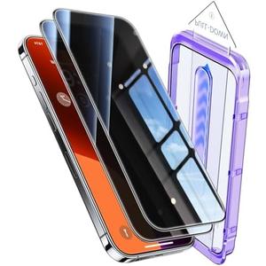 Pack of 2, Opxyl 9H+ Glass for iPhone 15 Pro Max Privacy Screen Protector [Reliable 25° Privacy Protection][Mil-Grade Shatterproof Tempered Glass] Full Coverage Screen Protector for 15 Pro Max, 2 Packs