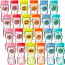 Sloosh 24 Pack 2oz Refill Bubble Solution Bottle with Wands for Kids' Bubble Toys Summer Activity, Easter, and Assortment Party Favors