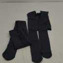 Girls Fleece Lined Pantyhose Warm Leggings, Navy, One Size