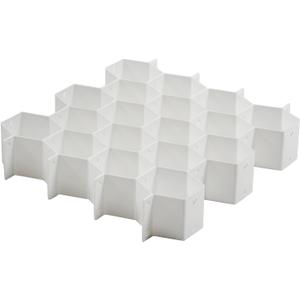 Whitmor Honeycomb Drawer Organizer - White - Set of 3 (1 Count (Pack of 1))
