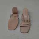 DREAM PAIRS Women's Strappy Heels Block Open Toe Low Heel Chunky Mules Sandals Dress Shoes (9)