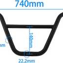 BMX Handlebars Ski Bike Handlebar Steel Bicycle Handle Bars Bicycle Parts Universal Fits Ski Bikes 22.2mm Bar End 9.4" Rise 29.1" Length