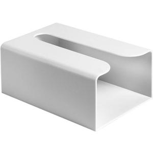 Wall Mounted Tissue Box Dispenser, Minimalist Self Adhesive Hanging Tissue Box Holder Paper Towel Napkin Box for Bathroom and Kitchen (Grey)