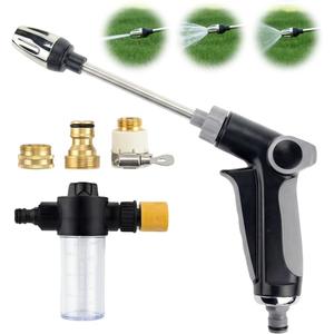 Turn any hose into a high pressure water cleaning sprayer, 2026 Upgraded Heavy Duty Garden Hose Nozzle, Multipurpose Lawn and Garden Watering Sprayer, Nozzle for Yard, Garden, Pet and Car Cleaning (A)