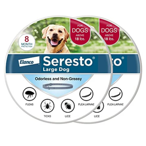 Seresto Large Dog Vet-Recommended Flea & Tick Treatment & Prevention Collar for Dogs Over 18 lbs. | 2-Pack