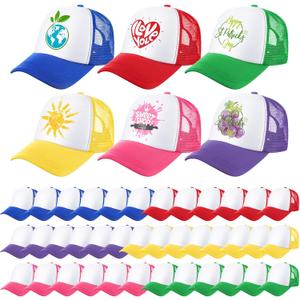 Xtinmee 36 Pcs Unisex Sublimation Hats Blank Trucker Hats Adjustable Baseball Caps for Men Women Outdoor DIY (Small)