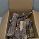 Skypatio 10-Piece Gas Fireplace Logs Set, Heat Resistant Realistic Ceramic Wood Logs for Indoor or Outdoor Fireplace, Fire Pit Decor, Lightweight & Portable