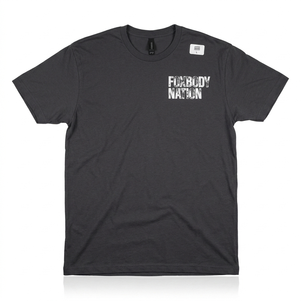 Foxbody, Foxbody Nation, Foxbody stang, Car enthusiast T-Shirt (Gray, L)