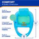 SwimWays Spring Float Premium XL Recliner Chair, Inflatable Pool Floats Adult with Fast Inflation, 25% Larger Than Recliner, Supports Up to 300 lbs, Xl Recliner (New Version)