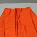 Women's Satin High Waist Hidden Elasticized Waistband Flared Casual A Line Midi Skirt M