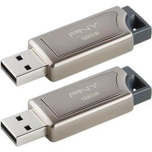 PNY PRO Elite USB 3.1 Flash Drive 128GB 2-Pack – Premium Metal Design, Up to 400MB/s Read & 180MB/s Write – Compatible with PC & Mac, USB 3.0/2.0 – Ideal for Gamers, Professionals & Large File Storage