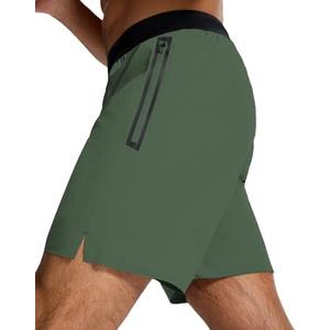 SNOWTEN Men's Running Active Shorts - Lightweight Quick Dry Gym Sports Tennis Short Single Zipper Pocket for Essentials, S