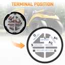Ignition Module Switch with 2 Keys 7 terminals Compatible with Cub Cadet MTD Craftsman -LT1042 LT1045 LT1046 LTX1040 XT1 XT2 LT42 LT46 SLX50 T110 T1200 T1400 T1600 Riding Replace#925-06119c 725-04227