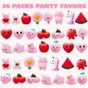 JOYIN 36 Packs Valentines Day Mochi Squishy Toys, Stress Relief Fidget Toy, Cute Miniature Novelty Squeeze Toys for Kids Valentine's Party Favors, School Classroom Gift Exchange and Goody Bag Filler