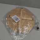 Round Decorative Tray Wood Bathroom Counter Organizer Farmhouse Kitchen Decor Wooden Riser for Soap Dish, Perfume, Candle, Sponge, 12" - Brown