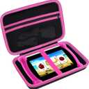 Storage Case Compatible with Leapfrog LeapPad Academy / LeapPad Ultimate / Epic Academy Edition Learning Tablet (Black + Pink)