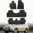 GXARTS Waterproof Car Floor Mats Carpet Full Set Fit for Toyota Highlander 2009 2010 2011 2012 2013 7Passengers | All-Weather Protection, with Anti Sliding Back