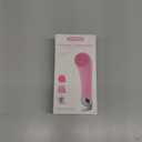 PRITECH Facial Cleansing Brush, Rechargeable Silicone Face Scrubber with Heat Massage End, Vibrating Exfoliator Scrubber for Deep Cleaning, Waterproof Face Brush for Women and Men (Pink)