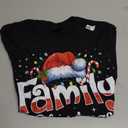 Family Christmas 2025 Matching Outfit Xmas Squad Santa T-Shirt Black Medium