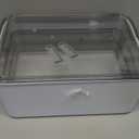 funest 4- Tier Medicine Storage Box Organizer Portable First Aid kit Box Empty with Handle, Multipurpose Medical Supply Organizer with Removable Tray, White