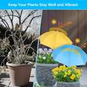 3Pcs Plant Umbrellas for Outdoor Plants, 23.6" Garden Umbrella Shade for Potted Plants and Garden Beds,Provide Shade to Defend Plants From Blazing Sun (1Yellow 1Pink 1Blue)