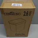 CEROELDA 3 Pack Bathroom Trash Can with Lid, 10L/2.6 Gal Small Garbage Can with Press Top Lid, Slim Plastic Waste Basket for Toilet, Office, Bedroom (Muti 1, 3 Pack)