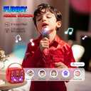 Mini Karaoke Machine Toys Gifts: Kids Toys Birthday Gifts for 4 5 6 7 8 9 Years Old Girl Boy LED Portable Bluetooth Speaker with 2 Wireless Microphone Girl Gift Age 3-12+