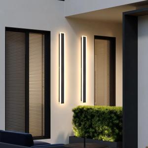 2 Pack 47 Inch Long Outdoor Wall Lights 3000K Black Exterior Light Fixtures Wall Mount Modern Porch Lights Wall Sconce Long LED Modern Outdoor Exterior for House Front Door 2 Pack 47 Inch Long Outdoor Wall Lights 3000K Black Exterior Light Fixtures Wall Mount Modern Porch Lights Wall Sconce Long LED Modern Outdoor Exterior for House Front Door