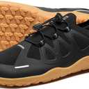 ZURIN Men's Barefoot Training Shoes-Wide Toe Box | Zero Drop Sole | Slip On | Gym Cross Trainers for Walking Weightlifting Workout Trail Running Hiking (12.5 Wide, Black Gum)