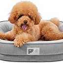 Orthopedic Dog Bed for Small Dog,Washable with Removable Cover&Non-Slip Bottom Couch Bed with Four-Sided Cushions Grey S